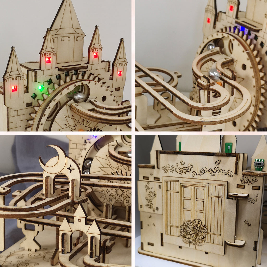 Electric 3D Wooden Marble Run