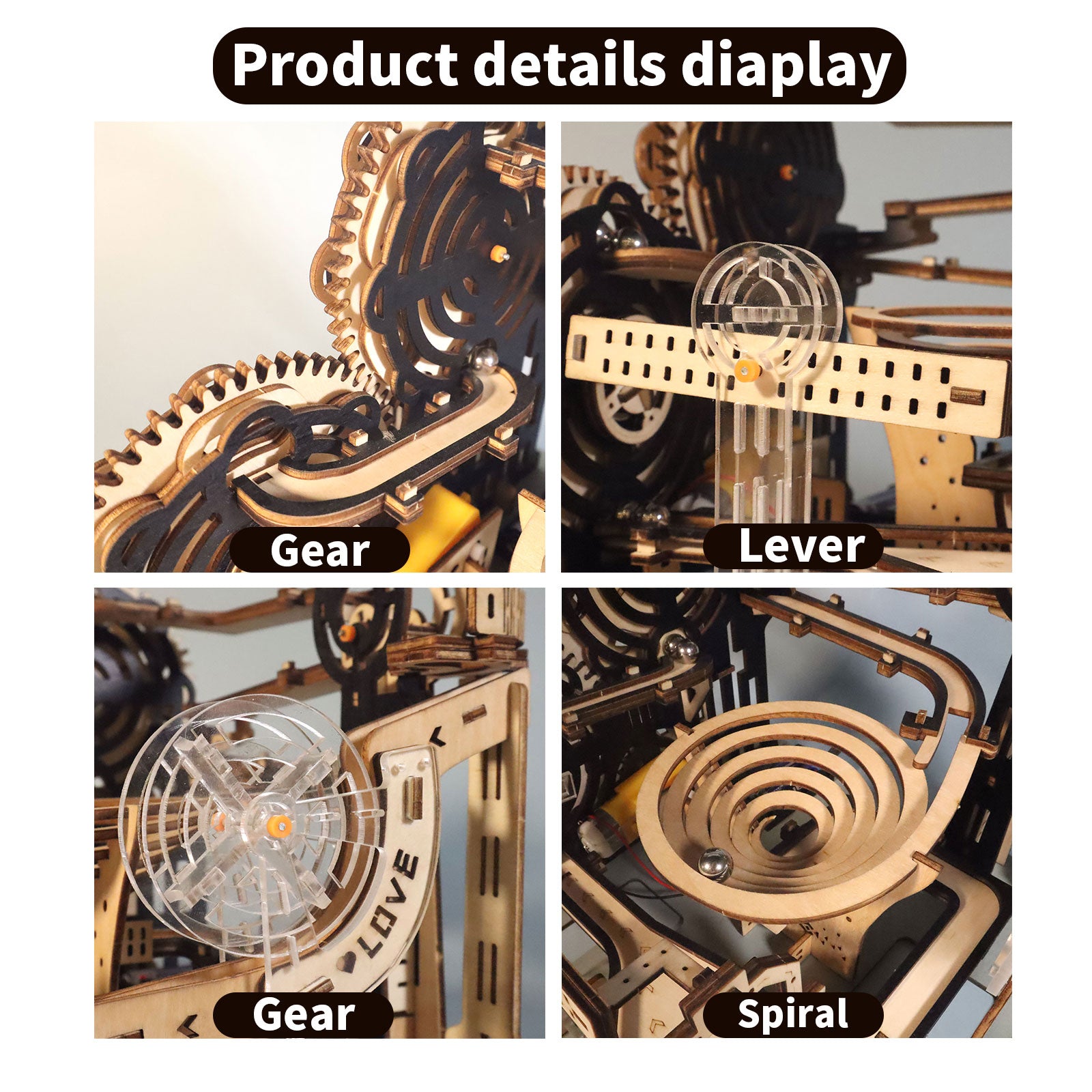 3D Wooden Puzzle Hand Whale Music Box