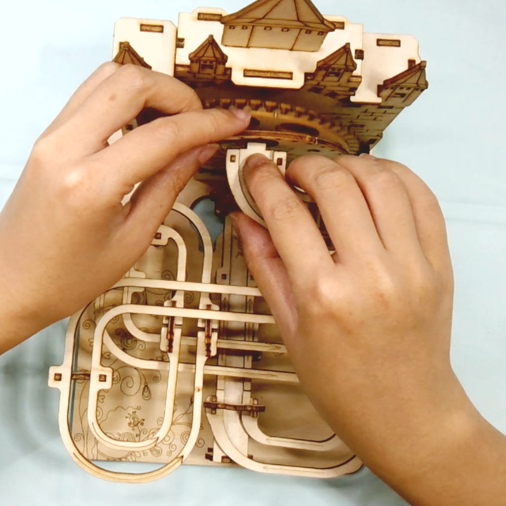 Electric 3D Wooden Marble Run