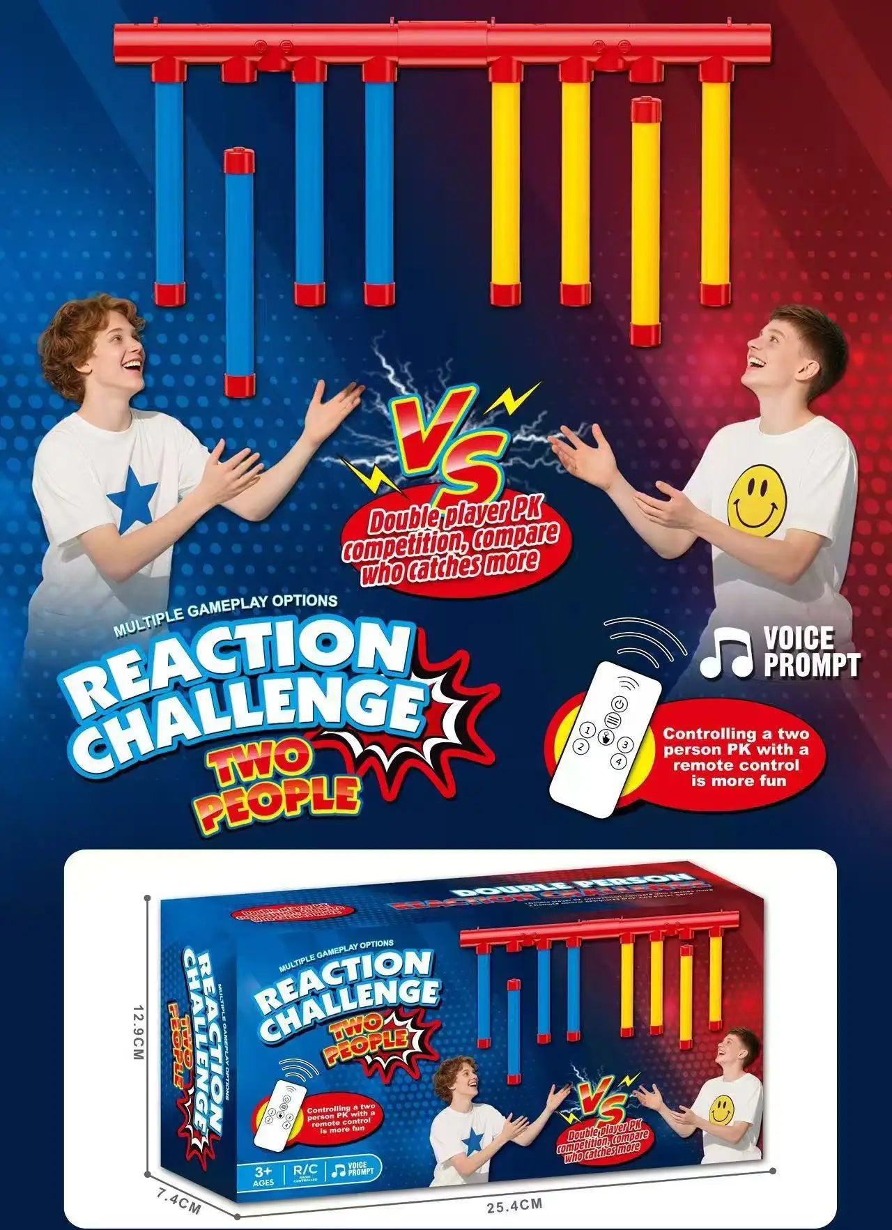 2-Player Challenge Catching Sticks