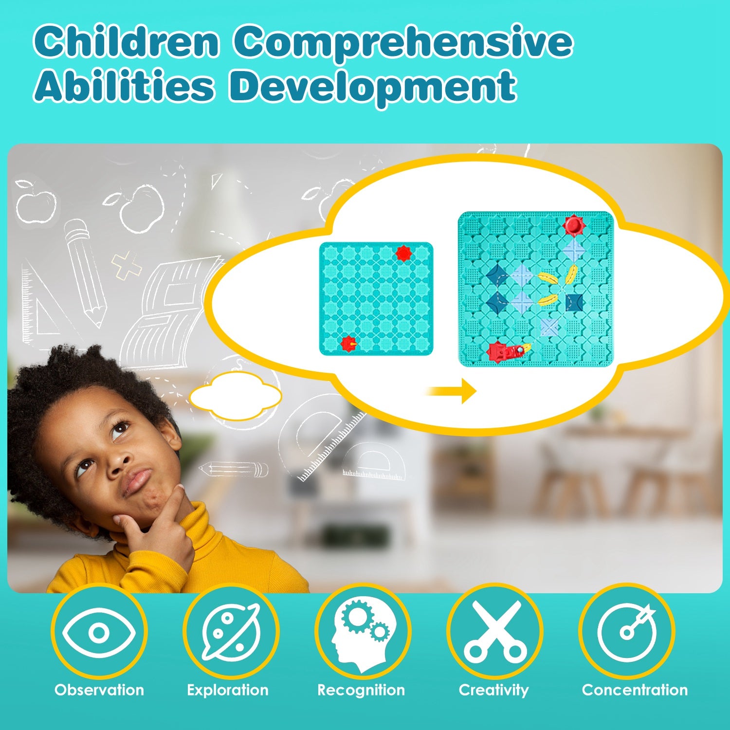 1Pc Kids Logical Road Builder Toy Brain Teasers Puzzles Montessori Toys Preschool Educational Learning