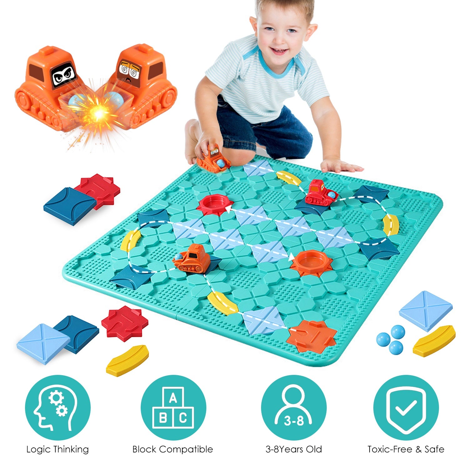 1Pc Kids Logical Road Builder Toy Brain Teasers Puzzles Montessori Toys Preschool Educational Learning